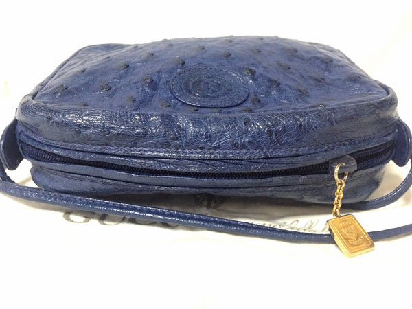 Gucci Light Blue Ostrich Soho Chain Flap Shoulder Bag - Yoogi's Closet