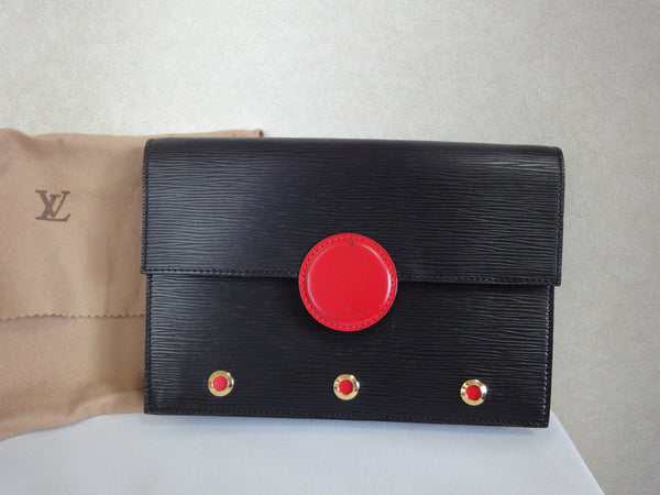 Vintage Louis Vuitton Rare Black Epi Mod Shoulder Bag With 