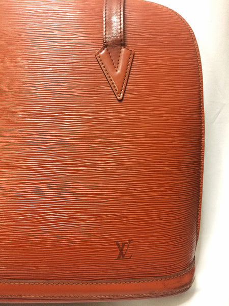 Vintage Louis Vuitton Brown Epi Shoulder Tote Bag. Perfect 