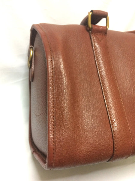 Vintage Ralph Lauren brown leather speedy style bag, mini duffle