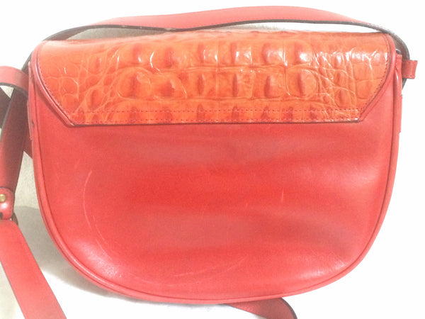 Women's 90s Designer Classic Crocodile Shoulder Handbag One Handle