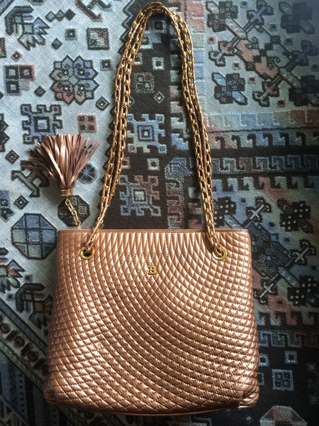 Bronze-brown-leather-designer-tote-bag