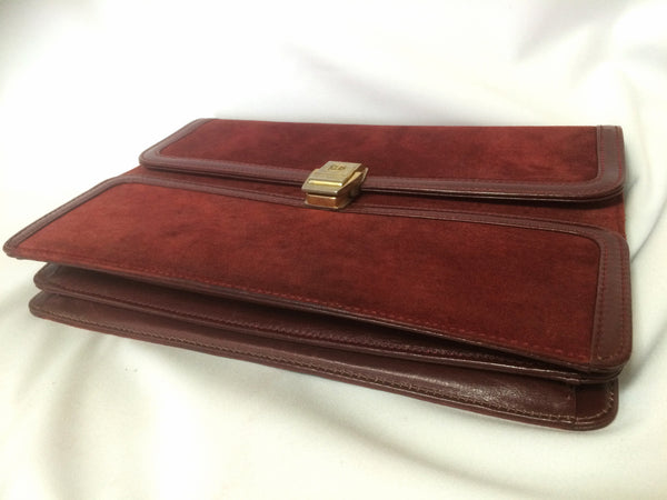 Vintage BALLY genuine wine suede leather clutch bag, mini purse with g –  eNdApPi ***where you can find your favorite designer  vintages..authentic, affordable, and lovable.
