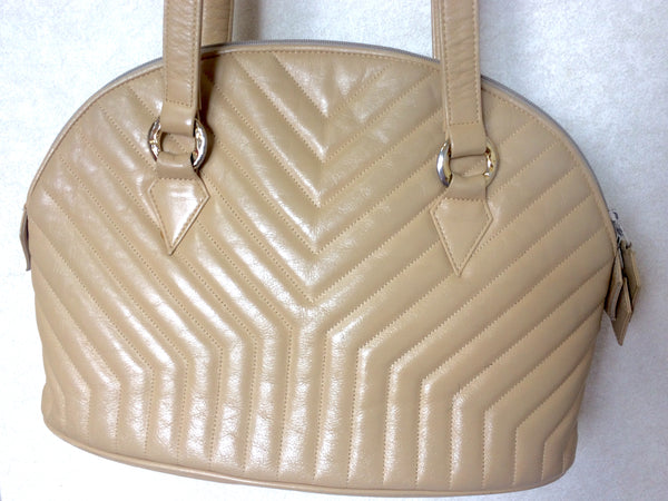 Yves Saint Laurent Tan Canvas and Leather Hearts Tote Bag at 1stDibs