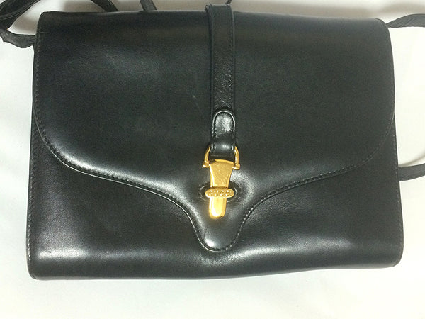 Giorgio Gucci Vintage Black Leather Clutch Bag Handbag – OPA Vintage