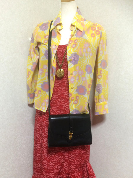 Gucci Black Leather and Logo Canvas Cross Body Handbag 1980s – Palm Beach  Vintage