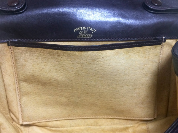 Gucci: A Black Leather Horsebit Shoulder Bag 1980s Auction