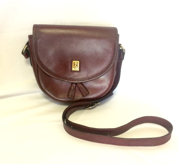 Vintage Burberrys saddle bag / crossbody bag Brown Khaki Leather