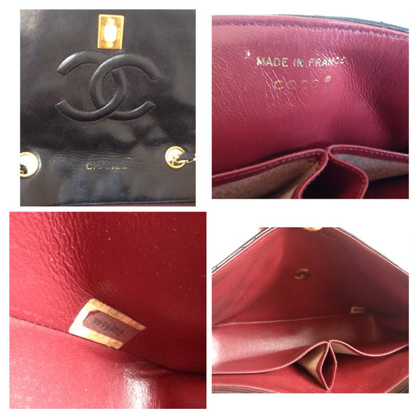 CHANEL Vintage 2.55 Black Double Flap Classic Shoulder Bag