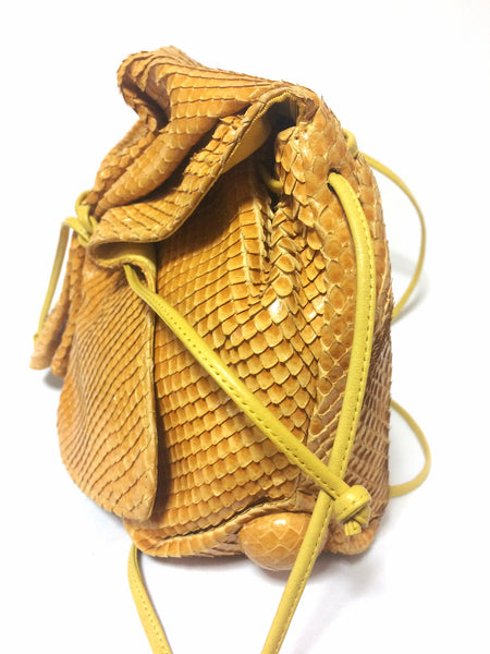 Vintage Carlos Falchi Leather Snakeskin Patchwork Purse / Hand 