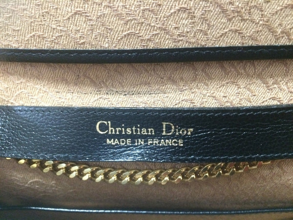 Christian Dior Vintage Brown Logo Jacquard Chain Bag