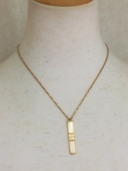 Christian Dior CD Necklace in Gold with Adjustable Chain