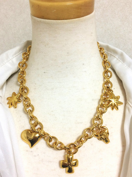 Gold Louis Vuitton Bulls Necklace