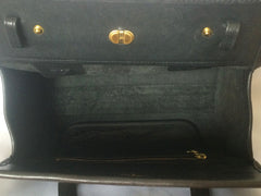 80's Vintage COACH dark brown leather shoulder bag, handbag in unique drum shape, Made in USA Classic unisex purse. Rare