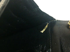 Vintage BALLY genuine black crocodile chain clutch, shoulder bag. Classic purse.