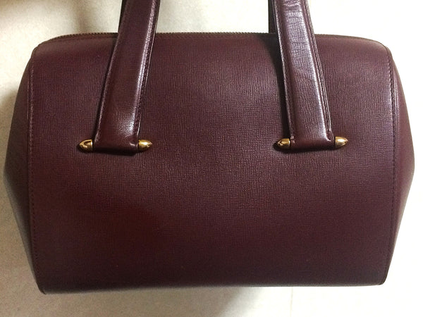 CARTIER Handbag Must Line leather/Gold Hardware Bordeaux Women