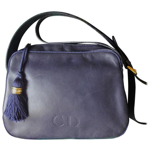 Dior - Authenticated Handbag - Leather Navy for Women, Never Worn