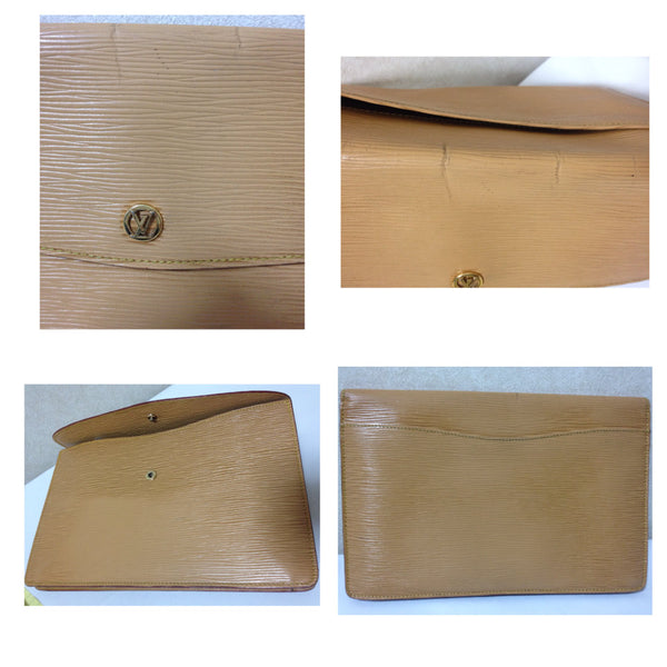 80's Vintage Louis Vuitton cream yellow epi envelope style clutch with –  eNdApPi ***where you can find your favorite designer  vintages..authentic, affordable, and lovable.