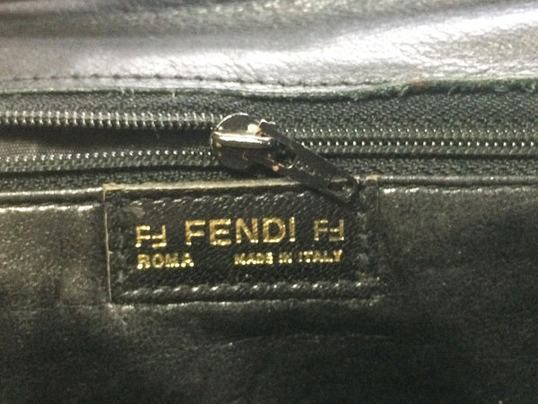 Vintage FENDI S.A.S ROMA Leather Shoulder Bag, Crossbody Bag Made in Italy