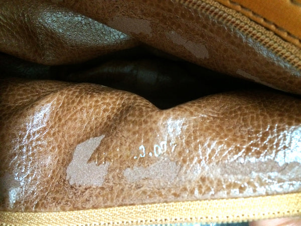 Vintage Fendi orange brown genuine leather mini document bag