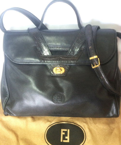 FENDI Genuine Leather Vintage Very Rare Bag / FENDI Vintage 