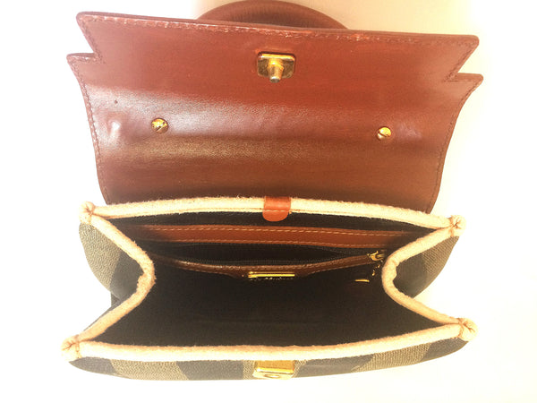 Vintage FENDI kelly bag style mini handbag in classic pecan stripes an –  eNdApPi ***where you can find your favorite designer  vintages..authentic, affordable, and lovable.