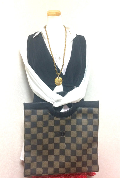 Fendi Vintage Chess Pattern Shoulder Bag