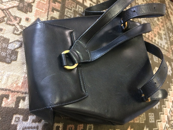 Vintage Salvatore Ferragamo black calf leather backpack from vara coll –  eNdApPi ***where you can find your favorite designer  vintages..authentic, affordable, and lovable.