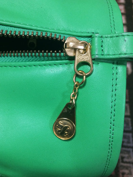 Vintage SONIA RYKIEL green leather handbag purse in speedy bag style w –  eNdApPi ***where you can find your favorite designer  vintages..authentic, affordable, and lovable.