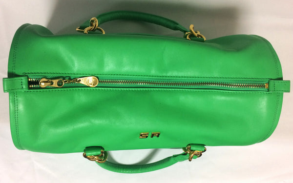 Vintage SONIA RYKIEL green leather handbag purse in speedy bag style w –  eNdApPi ***where you can find your favorite designer  vintages..authentic, affordable, and lovable.