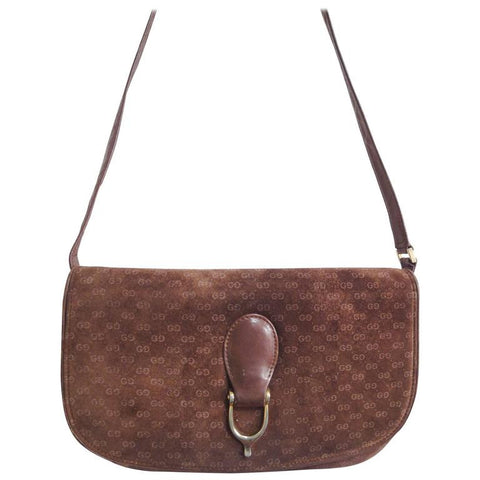 Vintage Gucci brown leather micro GG print shoulder bag with iconic go –  eNdApPi ***where you can find your favorite designer  vintages..authentic, affordable, and lovable.