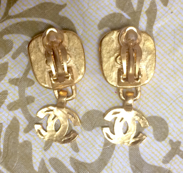 Chanel 2021 Flap Bags Gold Plated Earrings, myGemma