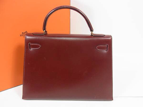 Hermes Liddy Shoulder Bag Box Calf Rouge Ash Bordeaux Gold Hardware 2Way  Clutch 〇G Engraved Vintage
