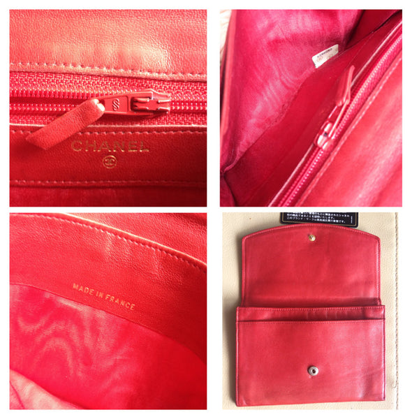 Timeless/classique leather purse Chanel Red in Leather - 34906666