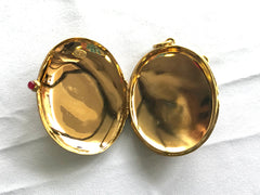 90’s Vintage Chanel Locket pendant top with CC engraved mark.