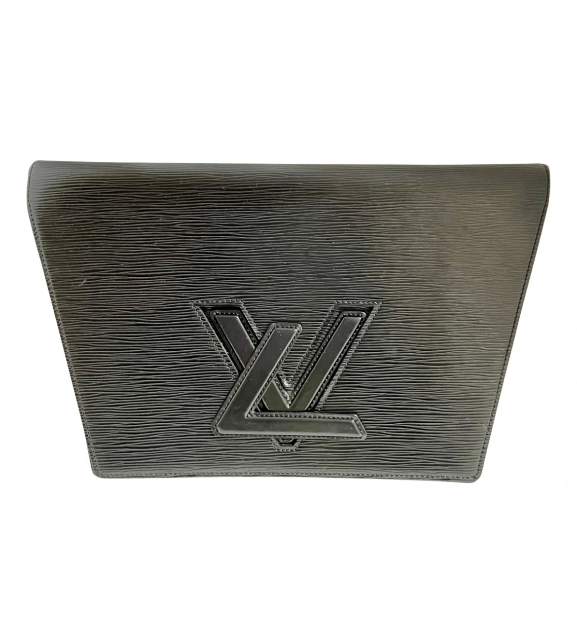 W3. Vintage Louis Vuitton black epi trapezoid mod style clutch bag. One unique purse from epi line. Unisex and daily use. Trapeze bag. 0407261