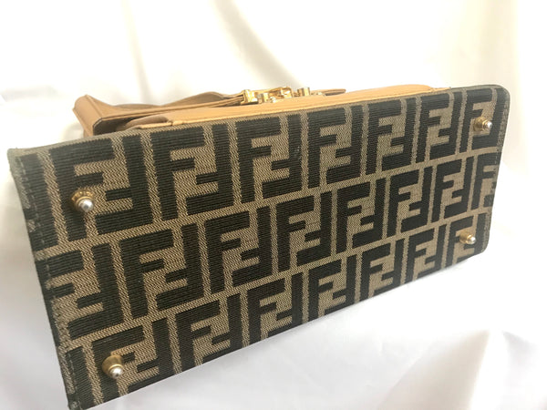 Vintage FENDI classic logo pecan jacquard and mustard yellow epi leath –  eNdApPi ***where you can find your favorite designer  vintages..authentic, affordable, and lovable.