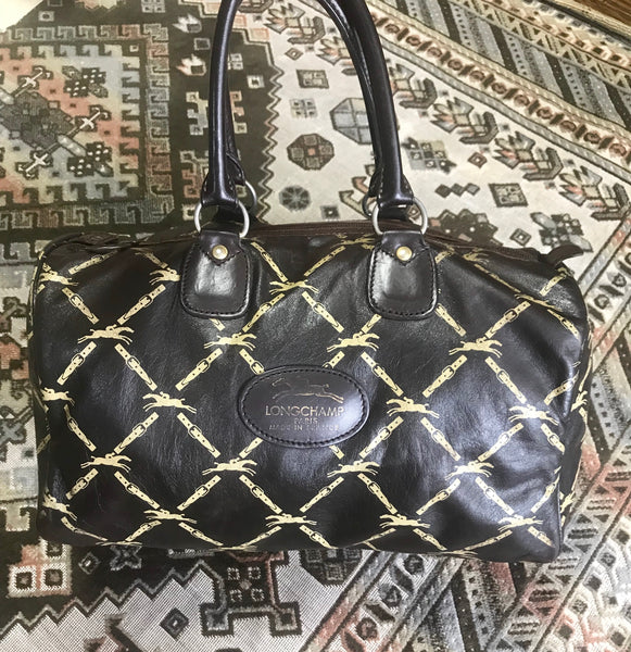 Vintage MCM black monogram speedy bag style handbag, mini duffle bag. –  eNdApPi ***where you can find your favorite designer  vintages..authentic, affordable, and lovable.