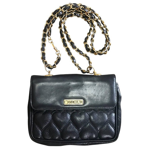 Moschino Swarovski Crystal Embellished Heart Shoulder Bag In