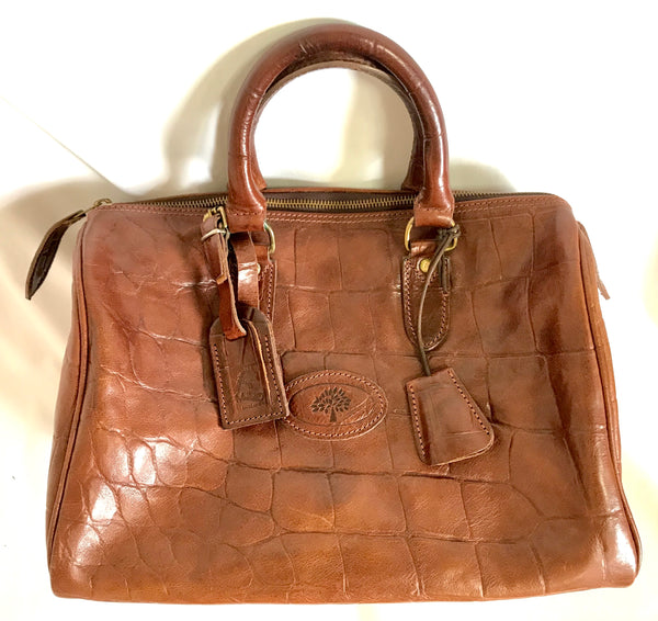 Vintage Mulberry brown croc embossed leather speedy bag style handbag. –  eNdApPi ***where you can find your favorite designer  vintages..authentic, affordable, and lovable.