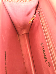 Vintage CHANEL milky pink genuine lizard leather 2.55 shoulder bag with golden CC mark and and chain strap. Rare masterpiece. 050323re10