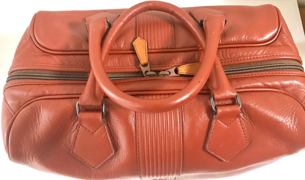Yves Saint Laurent Brown/Tan Coated Canvas And Leather Vintage