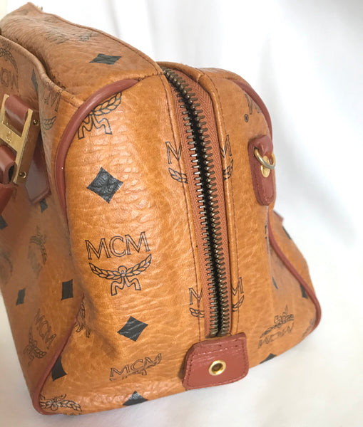 Vintage MCM classic brown monogram mini speedy bag. Must have