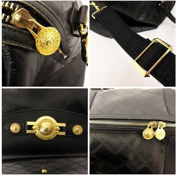 Gianni Versace - Authenticated Handbag - Leather Black for Women, Good Condition