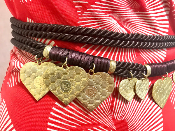 Vintage Christian Dior brown rope string belt with logo and honeycomb –  eNdApPi ***where you can find your favorite designer  vintages..authentic, affordable, and lovable.