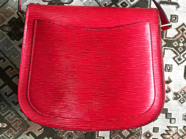 LOUIS VUITTON Red Epi Leather Wallet LV Logo Vintage - Chelsea Vintage  Couture