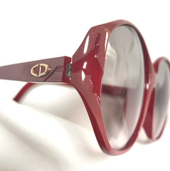 60's, 70's vintage Christian Dior pink and red oversized sunglasses. Very rare retro eyewear back in the old era. Authentic mod piece.