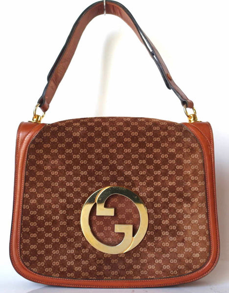 Vintage 60s 70s Gucci GG Logo Bag Satchel 1960s 1970s Top 