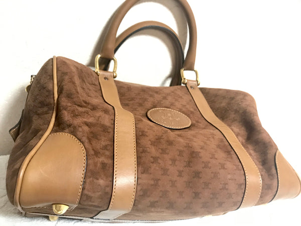 Vintage Celine genuine brown suede mini duffle, speedy type handbag wi –  eNdApPi ***where you can find your favorite designer  vintages..authentic, affordable, and lovable.