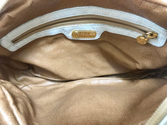 Vintage Fendi white and brown leather shoulder bag. Rare purse back in the era. 060905r2